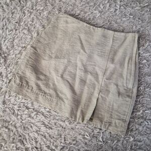 ☆5/$15☆H&M Linen Blend Mini Skirt | Size 0 / EUR 32 | Cream Neutral | Lined